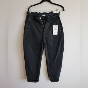 Zara paperbag black jeans